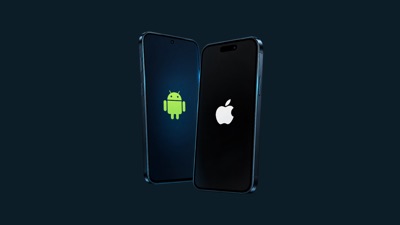 An Android phone and an iPhone side by side